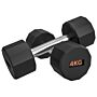 Sportnow 2 X 4kg Dumbbells Weights Set With 12-sided Shape And Non-slip Grip For Men Women Home Gym Workout