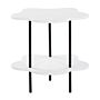 2 Piece Nest Of Tables Gold Stainless Steel Frame Tempered Glass Round Tabletop