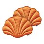 Set Of 2 Seashell Scatter Cushions Orange Velvet Scallop Shape Throw Pillow Decoration Marine Theme Textiles