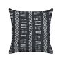 Decorative Cushion Black And White Cotton 45 X 45 Cm Geometric Pattern Block Print