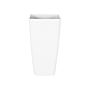 Tall Plant Pot Planter White Stone Mixture Outdoor Resistances Square 40 X 76 Cm All-weather