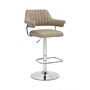 Cortez Leather Effect Mink Bar Stool