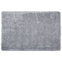 Shaggy Area Rug High-pile Carpet Solid Grey Polyester Rectangular 200 X 300 Cm