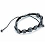 Magnetic Hematite Shamballa Bracelet - Hexagon Skulls