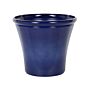 Plant Pot Planter Solid Navy Blue Fibre Clay High Gloss Outdoor Resistances 50 X 44 Cm All-weather