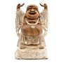 Happy Buddha Hands Up - Whitewash 40cm