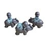 Buddha Riding Elephant Set Of 3, 13x12cm