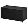 Outsunny Rattan Storage Box Outdoor Indoor Wicker Cabinet Chest Garden Furniture 118 X 54 X 59cm - Dark Brown