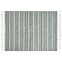 Area Rug Green Fabric 160 X 230 Cm Stripe Pattern