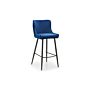 Luxe Velvet Bar Stool - Blue