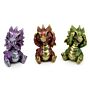 Elements Dragon Figurine Set Of 3 - Hear No Speak No See No Evil