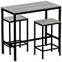 Roslyn 2 Seater Bar Table Set, Grey