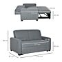 Homcom Double Sofa Bed Click Clack Sofa Bed Pull Out Bed With Adjustable Backrest For Living Room And Bedroom Grey