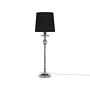 Table Lamp Silver Metal Base Black Empire Shade Glass Accents Shade Beliani