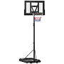 Sportnow Basketball Hoop Outdoor, Basketball Hoop And Stand With 10-level Adjustable Height, Weighted Base, Portable On Wheels, 2.3-3.05m, For Teens, Juniors, Adults