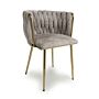 Ontario Chenille Effect Mink Dining Chair