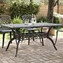 Vidaxl Garden Table Black 150x90x72 Cm Cast Aluminium