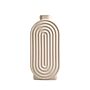 12x26 White Ribbed Oval Vase