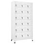 Vidaxl Locker Cabinet With 18 Compartments Metal 90x40x180 Cm