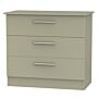 Contrast 3 Drawer Chest In Mushroom Matt