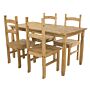 Corona Rectangular Dining Table & 4 Chair Set