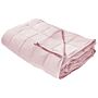 Weighted Blanket Pink Polyester Fabric Glass Beads Filling Rectangular 100 X 150 Cm 4kg 8.81lb Quilted