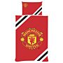 Manchester United Fc Core Stripe Single Duvet Set