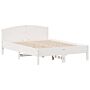 Vidaxl Bed Frame With Headboard White 160x200 Cm Solid Wood Pine