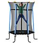 Homcom Kids Trampoline Mini Bouncer With Enclosure Safety Net For Ages 3-10 Years - Blue