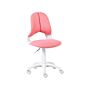 Kids Desk Chair Pink Upholstered Metal Swivel Base Adjustable Height Children's Room Chair