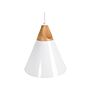 1-light Pendant Lamp Light White Cone Shade