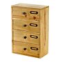 Tall 4 Drawers Wooden Storage 23 X 13 X 34 Cm