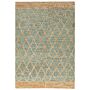 Area Rug Green And Beige Jute 160 X 230 Cm Geometric Pattern Hand Woven Boho Living Room Bedroom Beliani