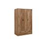 Stockwell 3 Door 2 Drawer Wardrobe Rustic Oak