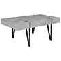 Coffee Table Concrete Effect Metal Legs 100 X 60 Cm