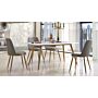 Namibia Fabric Dining Chair Stainless Steel Gold & Grey