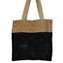 Pure Soft Jute And Cotton Mesh Bag - Black