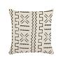 Decorative Cushion White And Black Cotton 45 X 45 Cm Geometric Pattern Foil Print