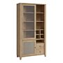 Cestino 2 Door 2 Drawer Display Cabinet In Jackson Hickory Oak And Rattan Effect