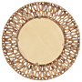 Wall Mounted Hanging Mirror Natural Round 58 Cm Decorative