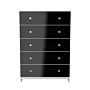 Yarmouth 5 Drawer Chest In Black & White