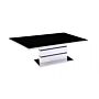 Aldridge High Gloss Coffee Table White With Black Glass Top