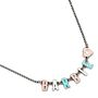 Barbie Silver Plated Enamel Letter Necklace