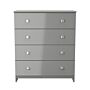 Yarmouth 4 Drawer Chest In Uniform Grey & Dusk Grey