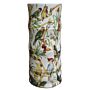 Ceramic Umbrella Stand, Bamboo And Tropical Bird Design