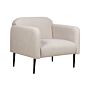 Armchair Taupe And Black Linen Fabric Metal Legs 83 X 74 X 77 Cm Tub Chair Upholstered Soft Retro Art Decor Style