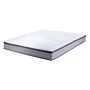 Pocket Spring Mattress White With Grey Fabric Eu Double Size 4ft6 Medium Firm