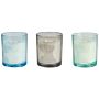 Set Of 3 Scented Candles Multicolour 100% Soy Wax Cotton Wick Glass Natural Fresh Fragrance Bergamot/wind Of Sea/sage Sea Salt