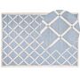 Rug Blue Wool 160 X 230 Cm Diamond Pattern Geometric Hand Tufted