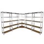 Galwix 90cm Racking Bundle: Corner Shelving And 4 Garage Racking Bays